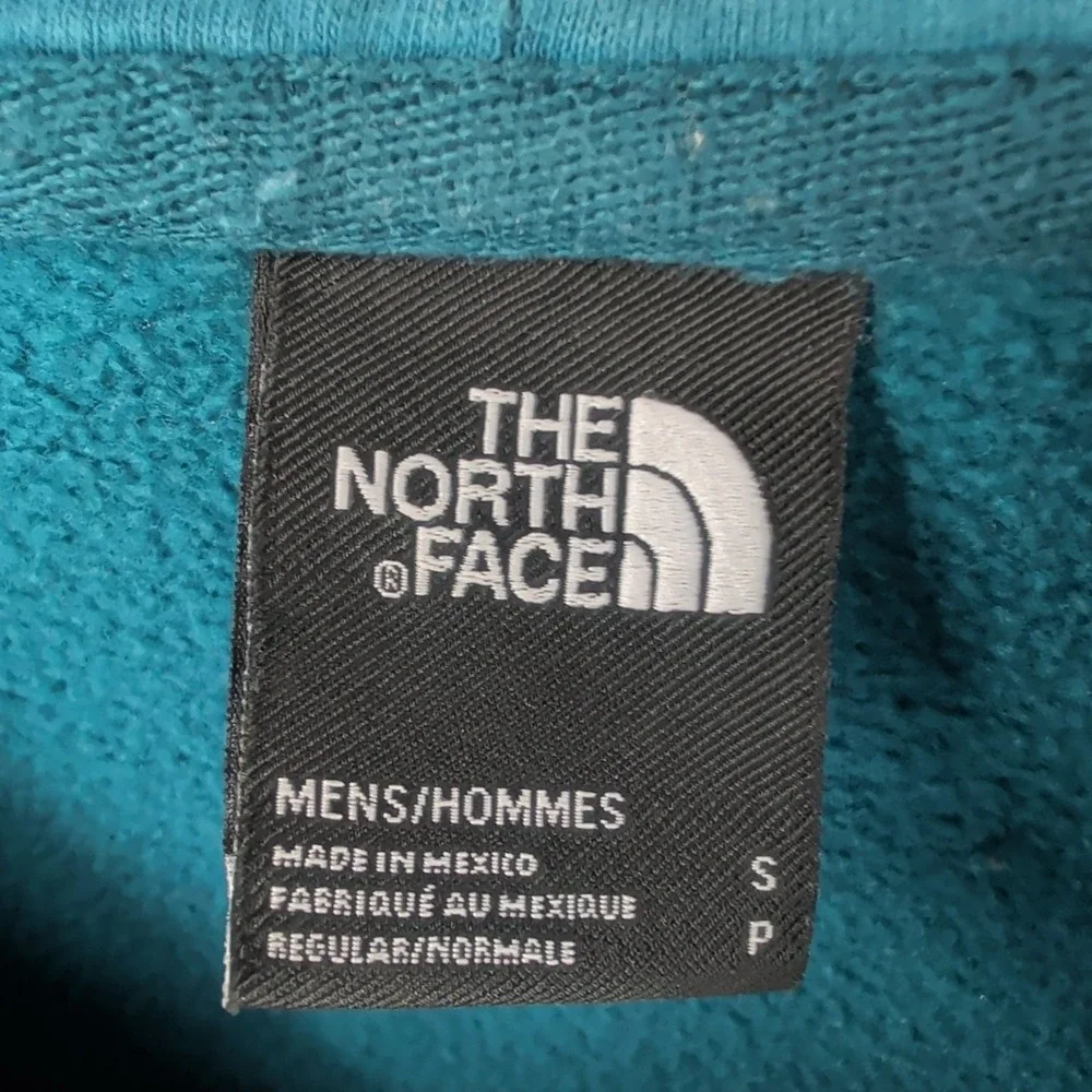 Vintage Y2K The North‎ Face Never Stop Exploring Lettering Hoodie Blue Size S